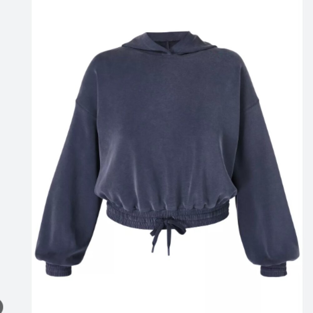 Sweaty Betty Sand Wash Cloud Weight Crop Hoodie - Picture 2 of 8